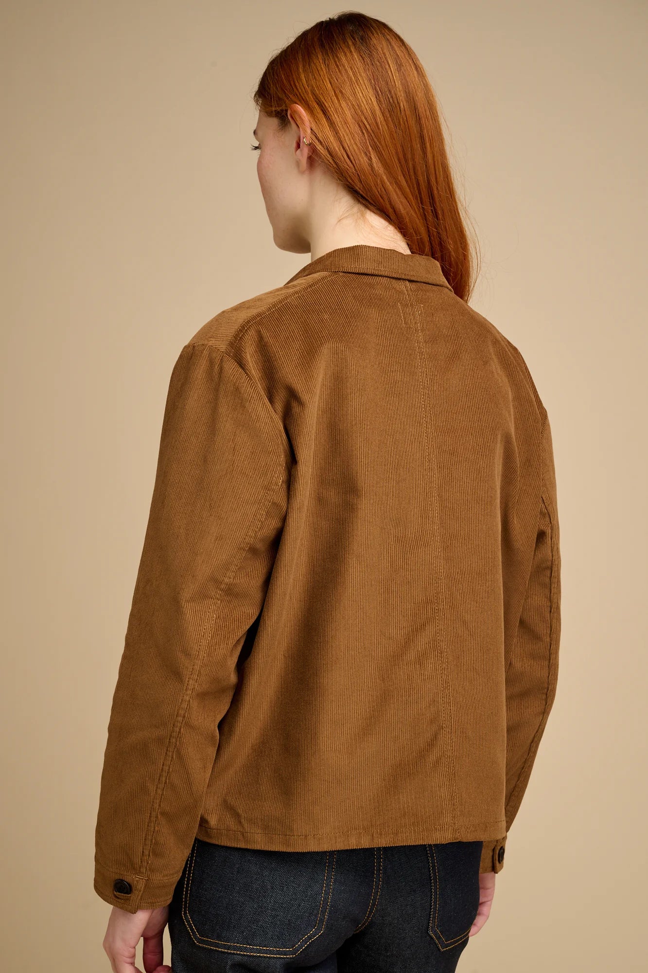 Elena Corduroy Overshirt – Tan