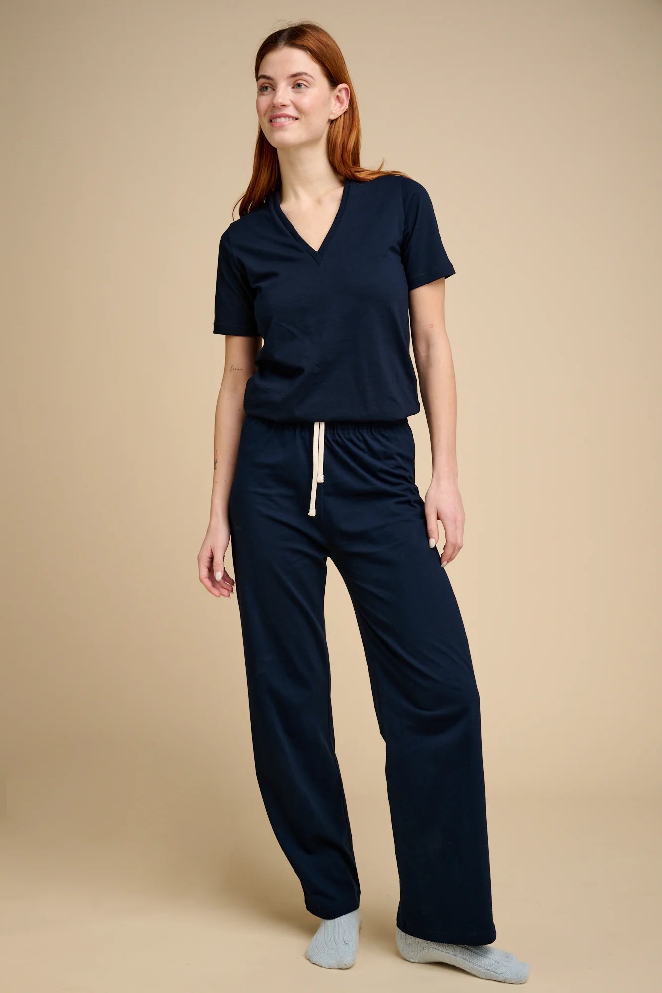 Jersey Pyjama Trousers – Plastic Free – Navy