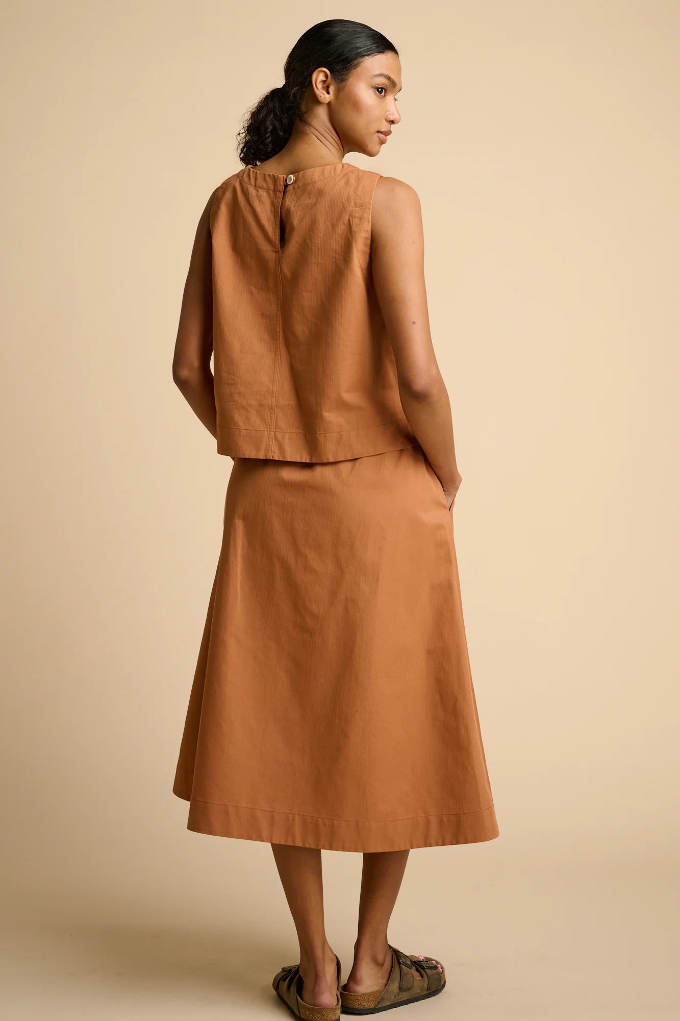 Lottie Full Cotton Hemp Skirt – Light Cinnamon