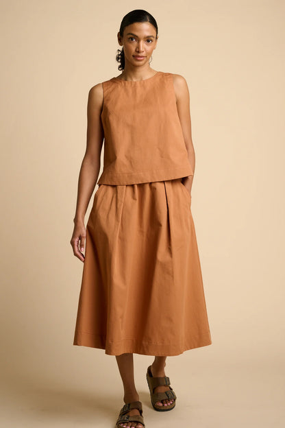 Lottie Full Cotton Hemp Skirt – Light Cinnamon