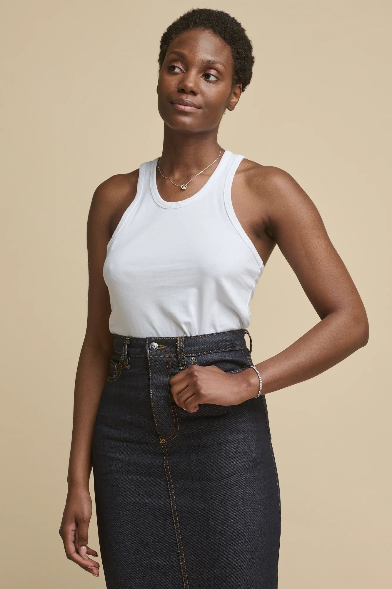 Racer Back Vest – Plastic Free – White