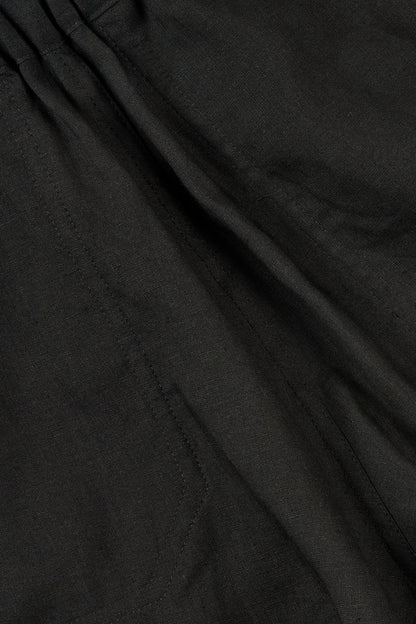 Patsy Pull Up Shorts - Black Linen